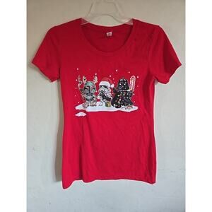 Darth Vader Stormtroopers Star Wars Cartoon Christmas T-shirt Women's